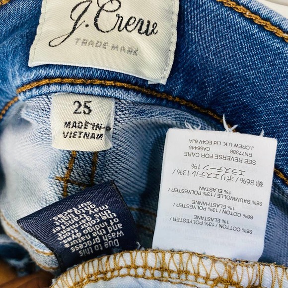 J. Crew 9" High-rise Jeggings In Medium Blue Soft Wash Stretch Knit Size 25 - Picture 7 of 12